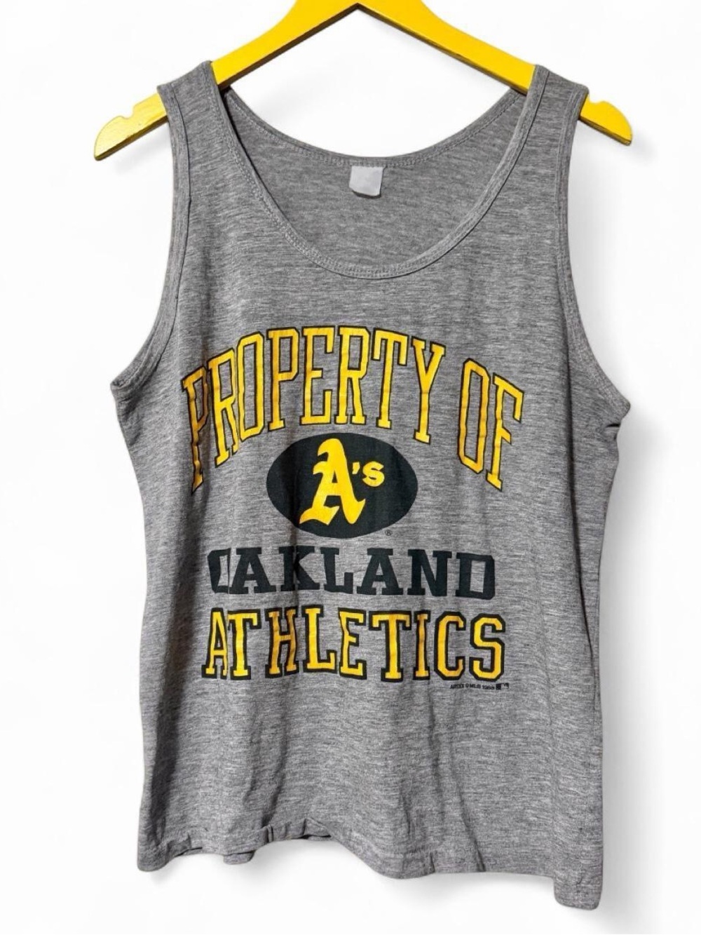 Gray Oakland Athletics tank top 1988 sz large